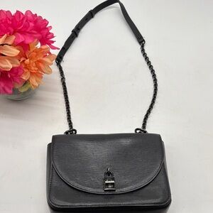 Rebecca Minkoff Elegant Black Leather Shoulder Bag MCB8465J